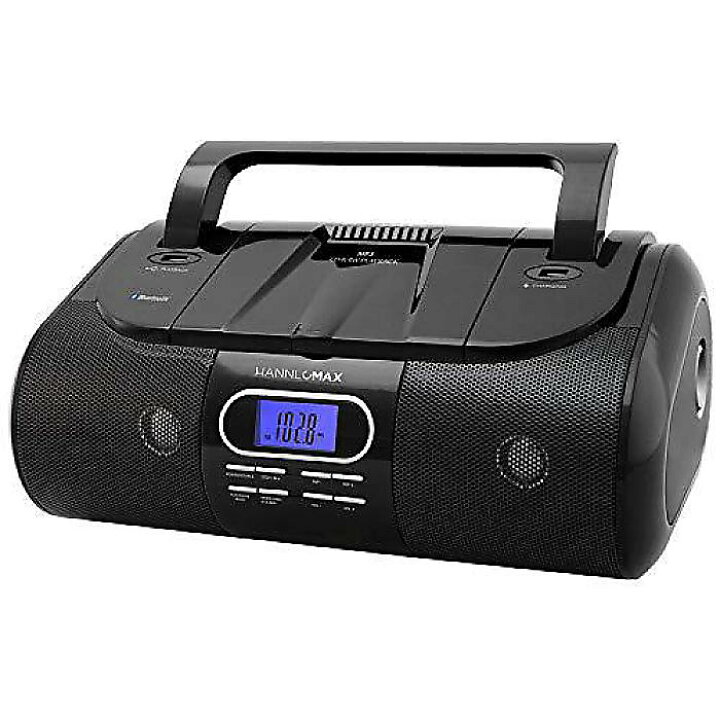 楽天市場】HANNLOMAX HX-318CD ポータブルCD/MP3/USBブームボックス、「ブラック」FMラジオ、Bluetooth、MP3再生用 USBポート1つ、充電用USBポート1つ、AUX-INジャック、ヘッドフォンジャック夏休スペシャル : ミュージックハウス フレンズ Boombox CDプレーヤー Bluetoothとカセットプレーヤー付き | ポータブルAM/FMラジオ、MP3/USB/AUX入