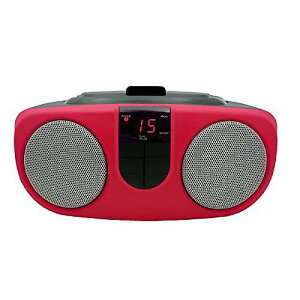 PROSCAN(プロスキャン) ELITE ポータブルCDプレーヤーアム/FMラジオブームボックス(レッド)夏休スペシャル