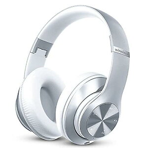 Headphones Wireless Bluetooth 60ԍĐ\ ܂肽ݎyBluetooth Over Ear Hi-FiXeI oX Adjustable Headset with Mic, FM, TF for Adultsċx݃Z[