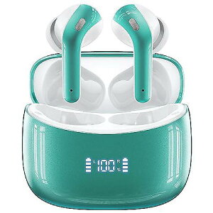 Ear Buds Wireless Earbuds 60H Bluetooth Headphones LED Power Display Charging Case Mics Android Cell Laptop Sport Royal GreenċxXyV