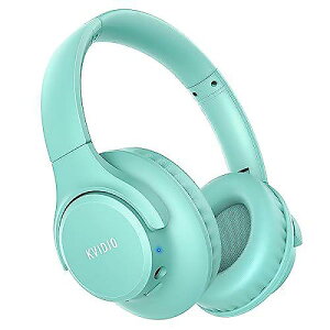 KVIDIO Bluetooth Headphones Over Ear, 65 Hours Playtime, Wireless Headphones with Microphone, Foldable Lightweight Headset for Travel Work Cellphone (Green)夏休スペシャル