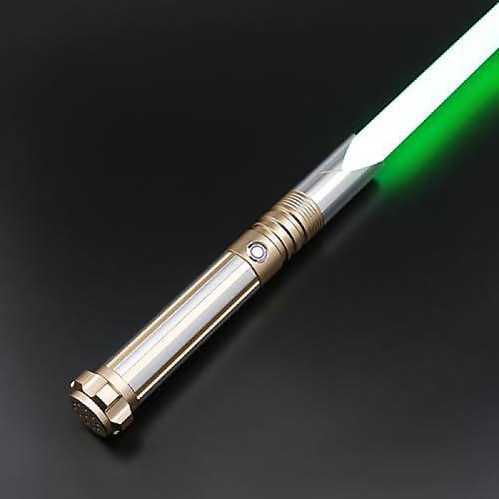 Heavy Dueling Lightsaber for Adults Force Fx Lightsabers Rechargeable Metal Hilt 12 Colors 16 Sound Fonts Saber Cosplay Props (Gold)新生活応援：ミュージックハウス フレンズ