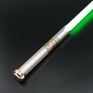 Heavy Dueling Lightsaber for Adults Force Fx Lightsabers Rechargeable Metal Hilt 12 Colors 16 Sound Fonts Saber Cosplay Props (Gold)ċx݃Z[