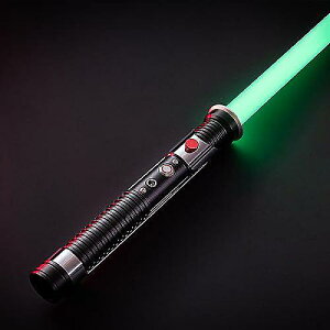 Smooth Swing Dueling Light Saber, Metal Material Lightsabers, RGB 16 Colors, FX Sound, Adjustable, Rechargeable Sword Suitable for Adults, Children, Birthdays, Halloween Role Play (Black)ċxXyV