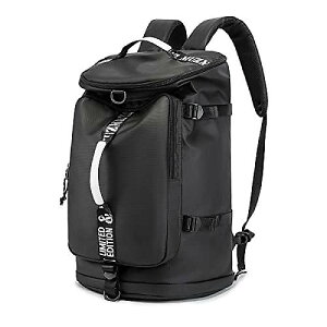Gym Duffle Bag Waterproof Black Laptop Backpack(W_btobO) nCLOAނAsp 40Le jp gfBŌyʂȃobNpbN(ubN)ċx݃Z[