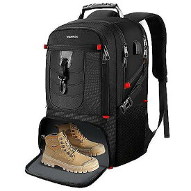 Travel Business Laptop Backpack 18.4インチPC用シューコンパートメントUSB充電ポート付き スポーツジムバッグ ウォータープルーフスクールブックバッグ メンズレディース用 ブラック新生活応援