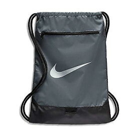 Nike Brasilia Training Gymsack(ナイキ ブラジリア トレーニングジムサック) ジャムズアック ドローストリングバックパック ジッパーポケット 強化ボトム フリントグレー/ホワイト新生活応援