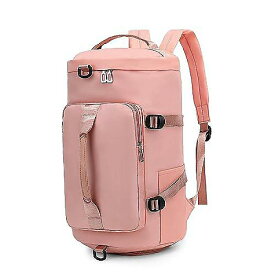 Women's Waterproof Duffel Backpack Gym Bag with Shoe Compartment, Carry-On Weekender for Travel Yoga Camping in Pink新生活応援