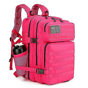 45L MILITARY TACTICAL BACKPACK(Hiking Backpacks) CAMO ARMY MOLLE BAG(Rucksack) FITNESS DAYPACK(Pink)ċx݃Z[