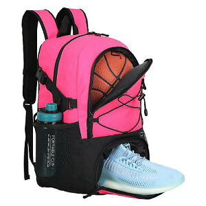 Basketball Backpack Large Sports Bag with Separate Ball & Shoes Compartment, Best for Soccer Volleyball Swim Gym Travel�ċx�X�y�V����