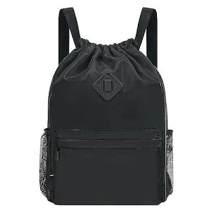 Drawstring Backpack Water Resistant Sports Gym Bag with Shoe Compartment for Men Womenċx݃Z[