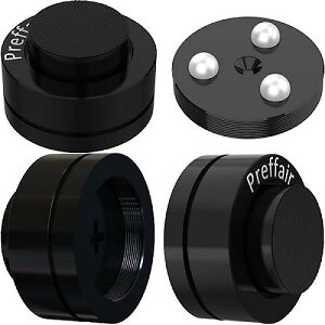 Preffair SP3918 HiFi Fever Speaker Shock Absorber Pads Black Turntable Isolation Feet with Ceramic Bead Nail for Audio Amplifier Record CD Speaker Platform Equipment (39x18)ċxXyV