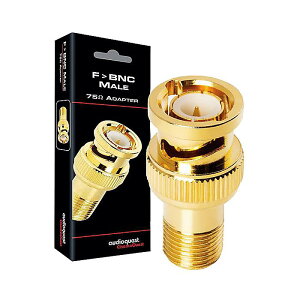 y[ց^z AudioQuest(I[fBINGXg) / F-Connector (Female) to BNC (Male) A_v^[ mF2BNC-SnċxXyVy[ց^z