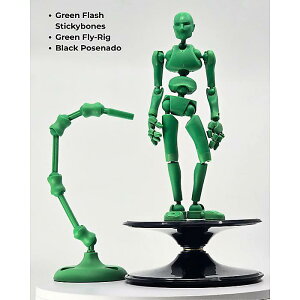 Stickybones(�X�e�B�b�L�[�{�[���Y) / Green Flash Chroma-Key Edition Studio Kit �����|�[�Y�t�B�M���A �f�b�T���l�` �O���[���X�N���[���p ����J���[ [���ʌ���] �V��������