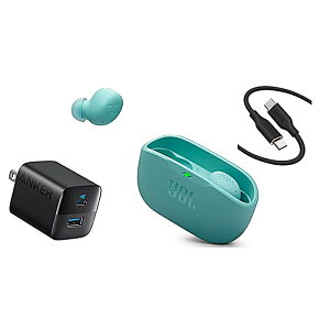 JBL(�W�F�[�r�[�G��) / JBL WAVE BUDS 2 BLU �{Anker USB�A�_�v�^�[�{�P�[�u�� �Z�b�g