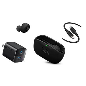 JBL(�W�F�[�r�[�G��) / JBL WAVE BUDS 2 BLK �{Anker USB�A�_�v�^�[�{�P�[�u�� �Z�b�g