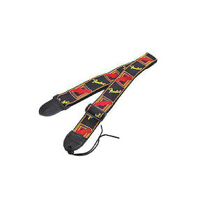 FENDER ( tF_[ ) / Fender 2inch Monogrammed Straps Black/Yellow/Redċx݃Z[