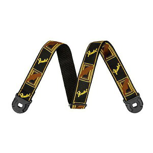 FENDER ( �t�F���_�[ ) / Quick Grip Locking End Strap, Black, Yellow and Brown, 2inch�ċx�X�y�V����