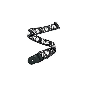 DADDARIO ( __I ) / 50H01 POLYESTER WOVEN GUITAR STRAP Skull and Cross BoneċxXyV