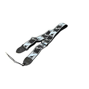 FENDER ( tF_[ ) / Fender 2inch Monogrammed Straps Black/Light Grey/Blueċx݃Z[