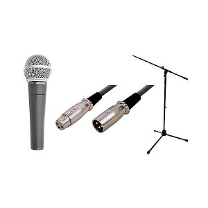 SHURE ( �V���A ) / SM58 �X�^���h�E�P�[�u���Z�b�g�ċx�݃Z�[��