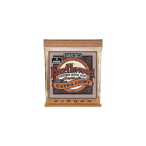 ERNIE BALL ( �A�[�j�[�E�{�[�� ) / EXTRA LIGHT EARTHWOOD PHOSPHOR BRONZE ACOUSTIC GUITAR STRING�ċx�݃Z�[��