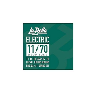 La Bella ( ���x�� ) / HRS-D3 Drop Tune Electric Guitar Strings - 11-70�ċx�݃Z�[��