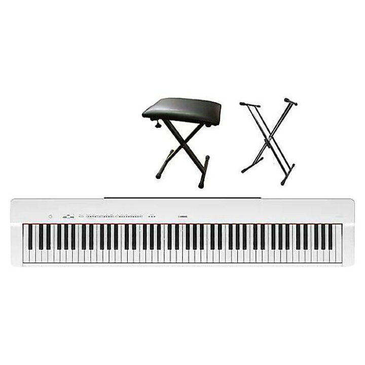 楽天市場】YAMAHA ( ヤマハ ) / P-225WH 電子ピアノ X型スタンド+椅子 