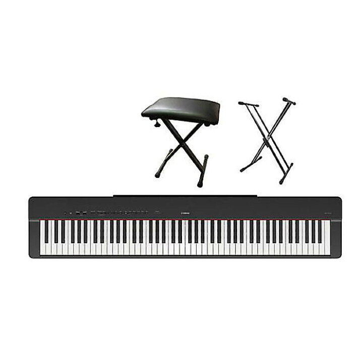 楽天市場】YAMAHA ( ヤマハ ) / P-225B 電子ピアノ X型スタンド+椅子 