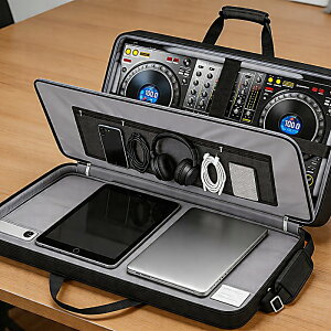 No Brand(�m�[�u�����h) / DJ�R���g���[���[�P�[�X 12�R���p�[�g�����g �V�����_�[�t �yDDJ-FLX10/1000/REV7/FLX6�Ή��z�V��������