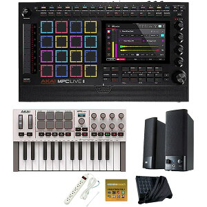 5大特典付 【相性抜群MPK mini IV(グレー)+マルチメディアスピーカーセット】AKAI(アカイ) / MPC Live III_MPK Mini IV Grey_MM-SPL2N3Op6_setブラックフライデー