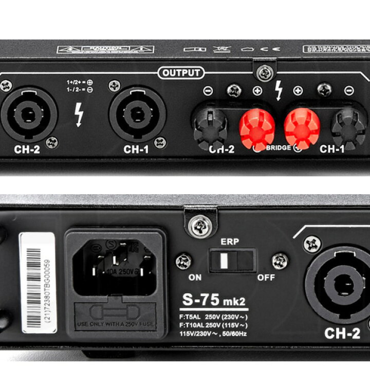 楽天市場】thomann (トーマン) / S-75mk2 - パワーアンプ - [45W+45W 