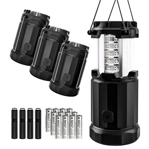 y4Zbgz Etekcity / 4 Pack Portable Outdoor LED Camping Lantern LED ܂肽߂ ^ dr h t@C[X^[^[t Ai