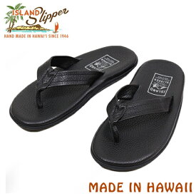 ISLAND SLIPPER アイランドスリッパ PB202SR レザーサンダル ALL BLACK メンズ サンダル トング 春夏 ブラック 黒 ハンドメイド MADE IN HAWAII USA ハワイ製 ビーチ リゾート 送料無料 楽天 通販 【RCP】