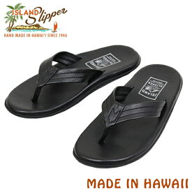 ISLAND SLIPPER アイランドスリッパ PB202 レザーサンダル ALL BLACK メンズ サンダル トング 春夏 ブラック 黒 ハンドメイド MADE IN HAWAII USA ハワイ製 ビーチ リゾート 送料無料 楽天 通販 【RCP】