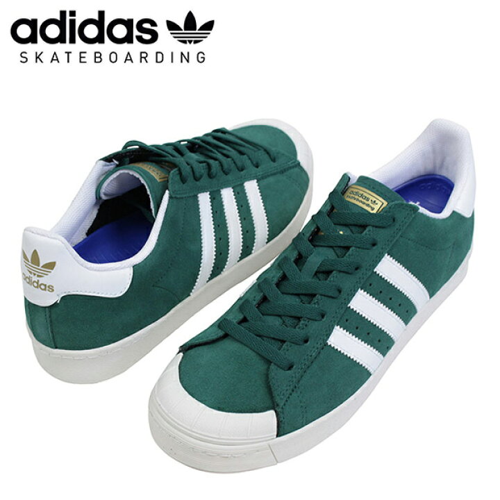 楽天市場】adidas skateboarding アディダス HALF SHELL VULC スニーカー GREEN/WHITE スーパースター ハーフシェル グリーン スエード スケシュー 男性用 靴 送料無料 SB CQ1218 楽天 通販 【RCP】 : miami records