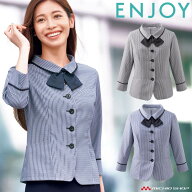 事務服 制服 ENJOY エンジョイ オフィス カーシーカシマ 2WAY オーバーブラウス（七分袖）ESA982 サイズ5…