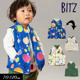 ＜70％OFF/70cm＞秋冬t【BIT'Z/ビッツ】リバーシブルベスト子供服 キッズ 女の子 男の子 女児 男児 子ども ベビー 防寒 ampersand