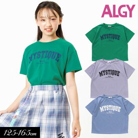 ＜40％OFF＞2023夏【ALGY/アルジー】カレッジ ロゴ Tシャツ≪130cm 140cm 150cm 160cm≫子供服 キッズ 女の子 女児 子ども ジュニア 通学 Tシャツ 半袖 小学生 中学生 ブラウス トップス 新作