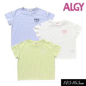 ＜50％OFF＞2023夏【ALGY/アルジー】ワンポイント刺繍 肩あき Tシャツ≪130cm 140cm 150cm 160cm≫子供服 キッズ 女の子 女児 子ども ジュニア 通学 Tシャツ 半袖 小学生 中学生 ブラウス トップス 新作