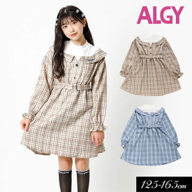 ＜50％OFF＞2024春t【ALGY/アルジー】シャツ ドッキング ワンピ≪130cm 140cm 150cm 160cm≫子供服 キッズ 女の子 女児 子ども ジュニア 通学 小学生 中学生 裏毛 ワンピース 新作