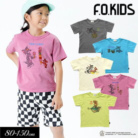 ＜早割10％OFF＞2024夏【F.O.KIDS/エフオーキッズ】トムとジェリーコラボ　カラフルダイ Summer Tシャツ≪80cm 90cm 95cm 100cm 110cm 120cm 130cm 140cm 150cm≫子供服 キッズ 女の子 男の子 女児 男児 ジュニア Tシャツ