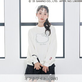 クーポンでさらに10％OFF！＜40％OFF＞2025秋冬t【algy/アルジー】【ハローキティ】裏起毛 BIG トレーナー≪130cm 140cm 150cm 160cm≫女の子 ALGY アルジー 子供服 キッズ 長袖 裏毛起毛 トップス おしゃれ かわいい 冬服 冬物 新作