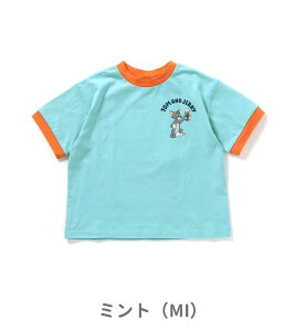 <40%OFF>2025夏【apres les cours/アプレレクール】トムとジェリー_リンガーTシャツ≪80cm 90cm 100cm 110cm 120cm 130cm≫女の子 子供服 キッズ ベビー 半袖 トップス おしゃれ かわいい 夏服 夏物 エフオ