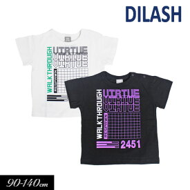 ＜40％OFF＞2023夏【DILASH/ディラッシュ】ロゴプリント 半袖Tシャツ≪90cm 100cm 110cm 120cm 130cm 140cm≫子供服 キッズ 男の子 女の子 男児 女児 子ども ジュニア