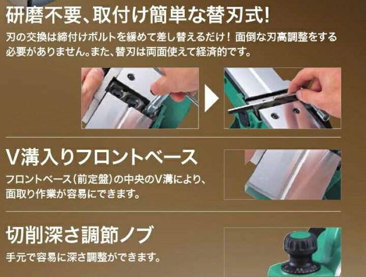 楽天市場】マキタ 電気カンナ 最大切削幅110mm ＜M192＞ 替刃式 makita 