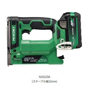 HiKOKI �n�C�R�[�L�@�R�[�h���X�^�b�J�@ 18V ��12mm �@��N1812DA (XPZ)���@ �o�b�e���[�E�[�d��E�P�[�X�t��