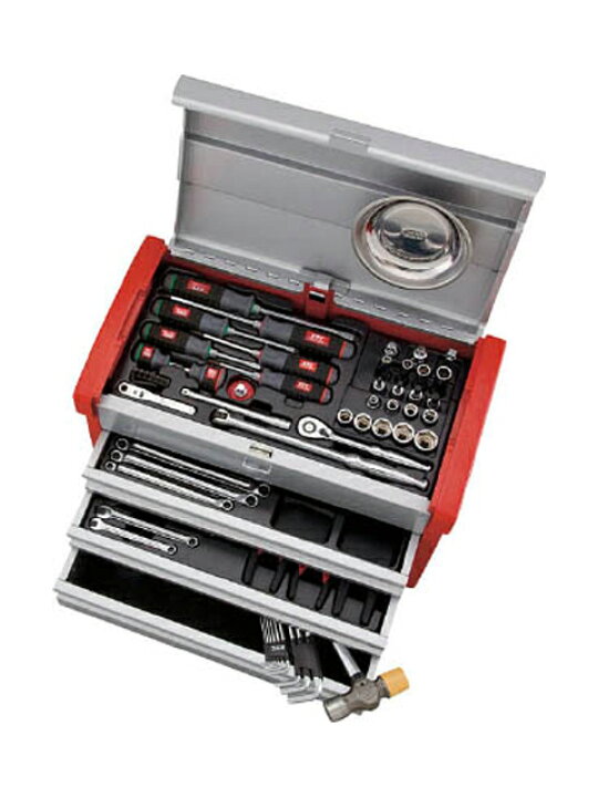 楽天市場 Ktc 京都機械工具 工具セット チェストタイプ 9 5sq 入組65点 Sk3650e ツールセット おもちゃ 工具箱 自転車 バイク おすすめ 三河機工 カイノス 楽天市場店