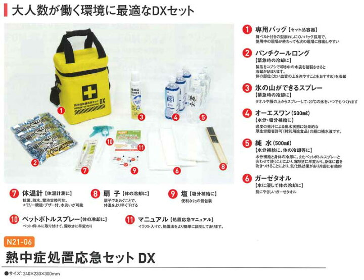 熱中症対策 熱中症処置応急セット Dx 冷却スプレー 熱中症対策マニュアル付き 経口補水液