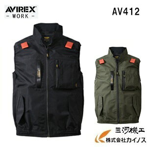AVIREX WORK ���[�N�x�X�g �d���t�@���Ή��E�F�A ���n�̂݁�AV412�� �t�@���E�o�b�e���[�ʔ��� �yAVIREX WORK�z
